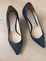 Jimmy Choo Pumps Glitzer Blau Dunkelblau Gr. 35,5