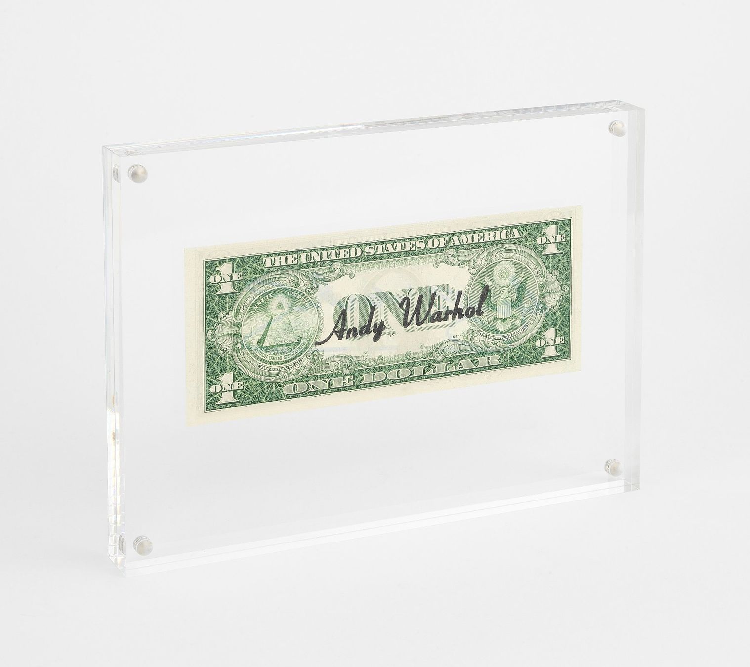 Banconote: Andy Warhol signed 1 dollar with authenticity certificate – Usato da Morges venduto da Audemars07 1