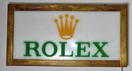 Großes Vintage Rolex Händler-Schild aus Metall