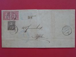 1878: Nr.38+30 auf Brief von ALTISHOFEN, signiert + HERMANN