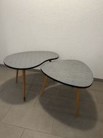 Table basse vintage des années 50, forme haricot.