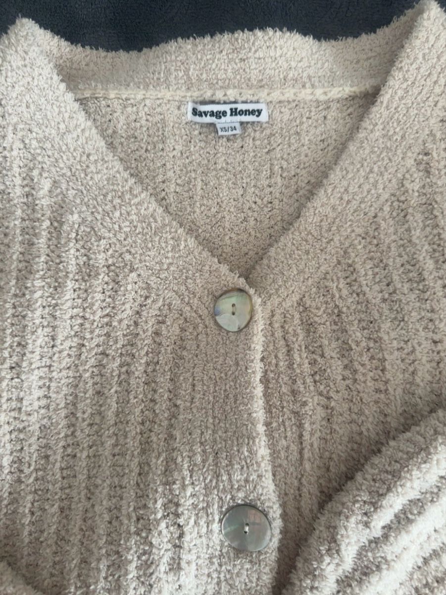 Vestes: Beiger Teddy-Cardigan – D'occasion à Turgi par pa.ti.d 1