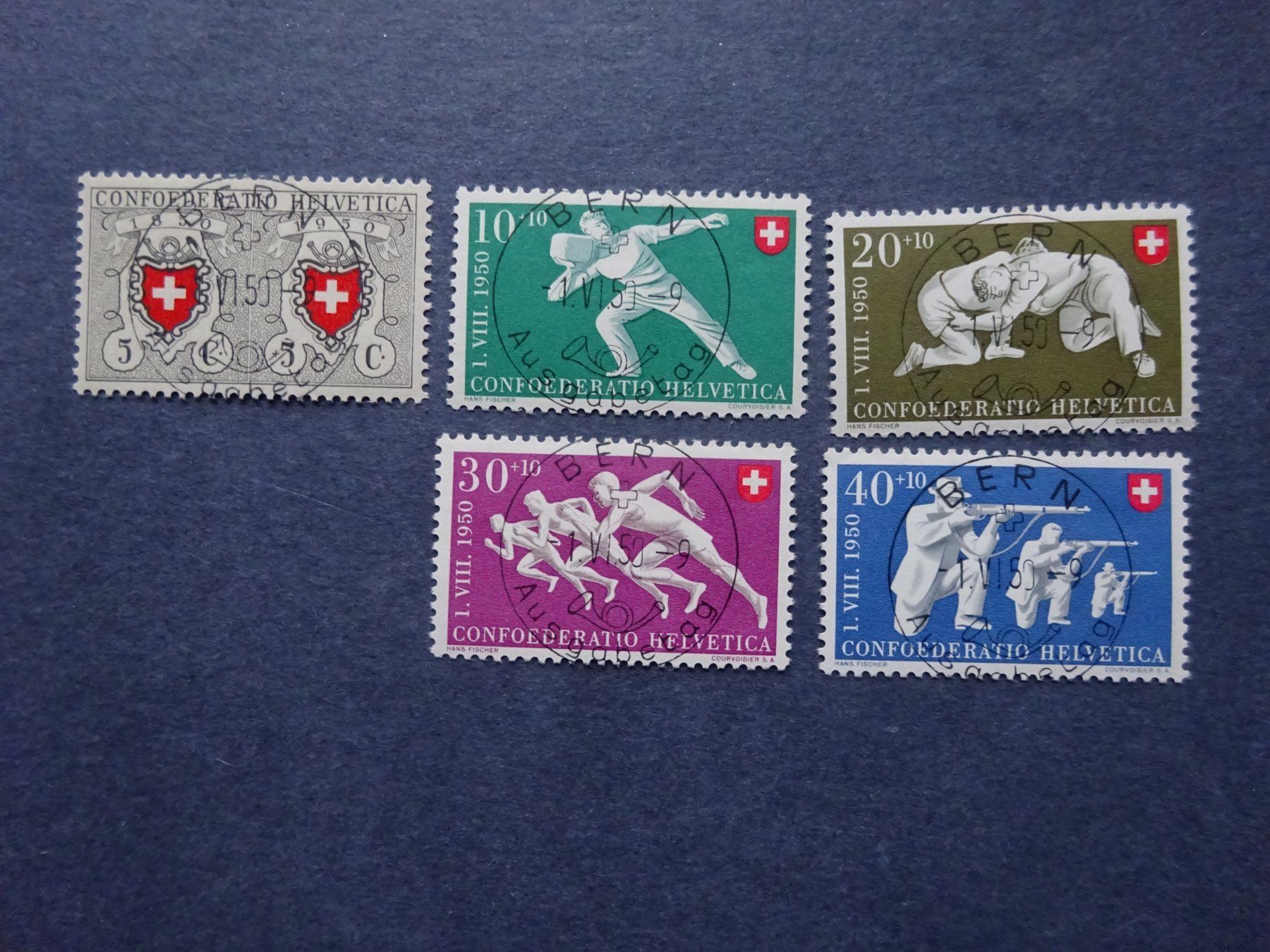 Tutti i francobolli: 1950 Pro Patria ET-Voll BERNE – Usato da Appenzell-Steinegg venduto da adi1975 2