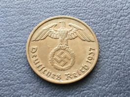 2 Reichspfennig Drittes Reich 1937 D.
