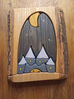 Puzzle "Kleine Burg" aus Rindenholz