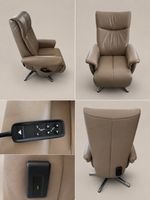 Elektrischer Relaxstuhl, echt Leder mit Aufstehhilfe