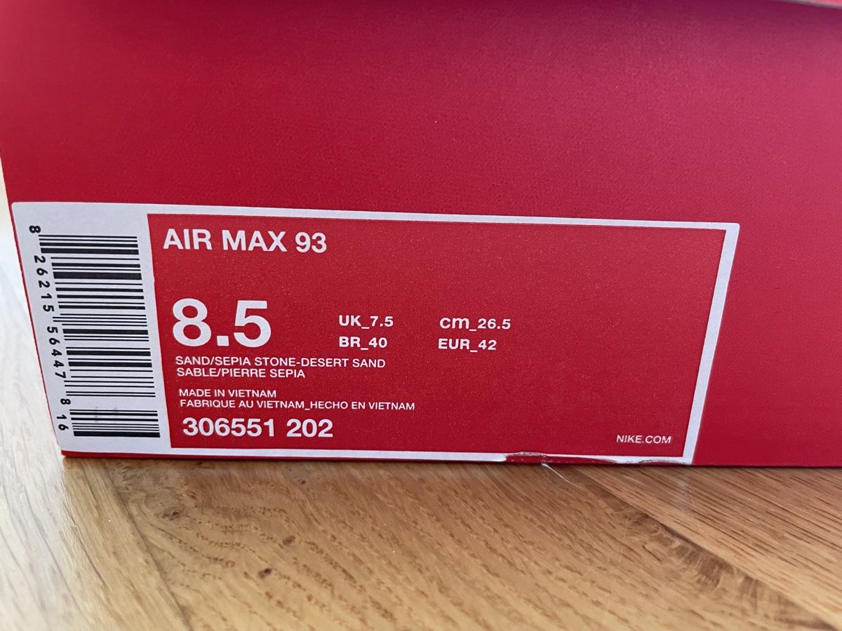 Nike Scarpe da uomo: Nike Air Max 93 Sepia Stone – Nuovo e nell'imballaggio originale da Fribourg venduto da _rachel_01 7