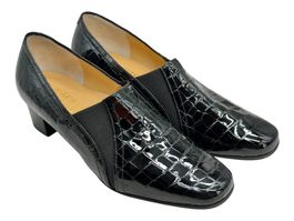 Escarpins Maestro Eugenio cuir noir verni. Pointure 37