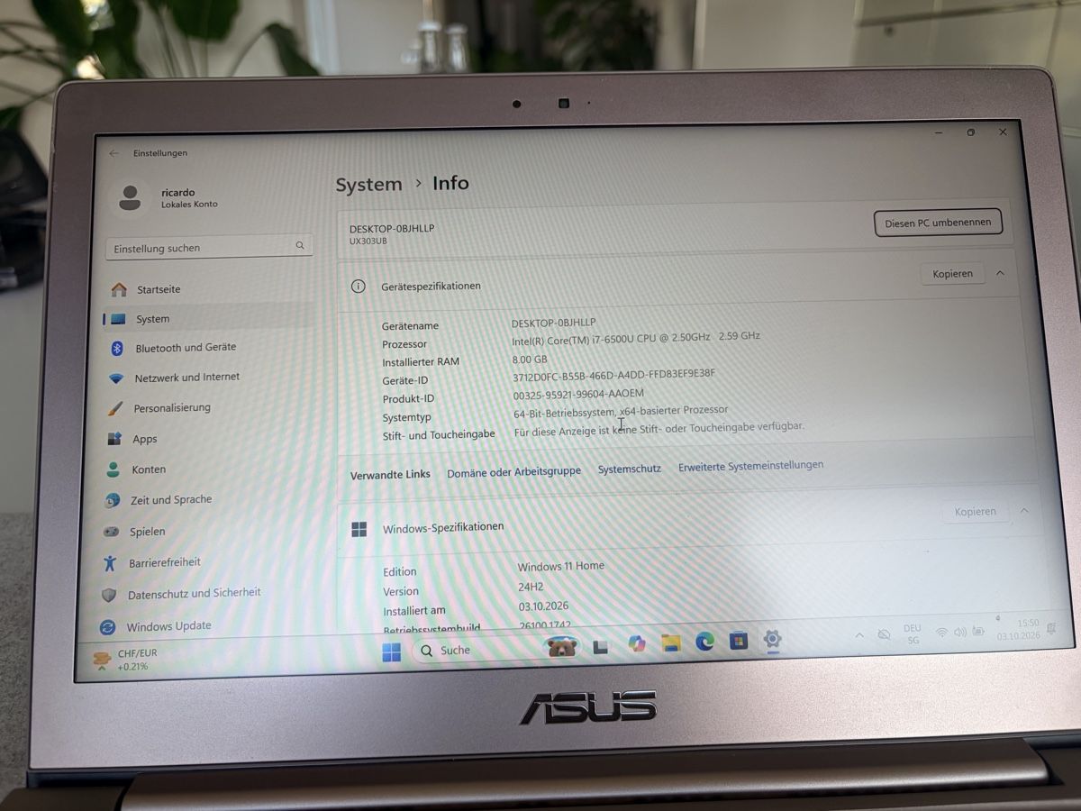 Asus Notebook: ASUS Notebook - Windows 11 – Usato da Herrliberg venduto da Julianopie 9