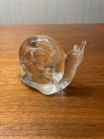 Vintage Glas Schnecke Figur Briefbeschwerer Kristall 220g