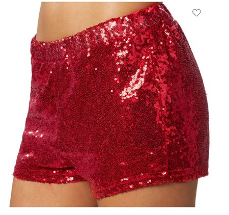Rote Pailletten Shorts, ideal für Sommer Partys, Grösse S