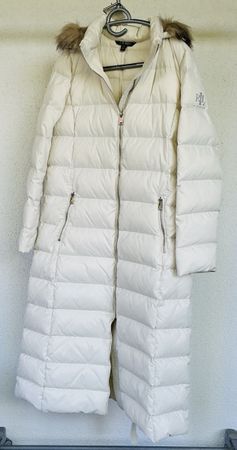 Steppmantel lang für Damen in Weiss, Grösse L