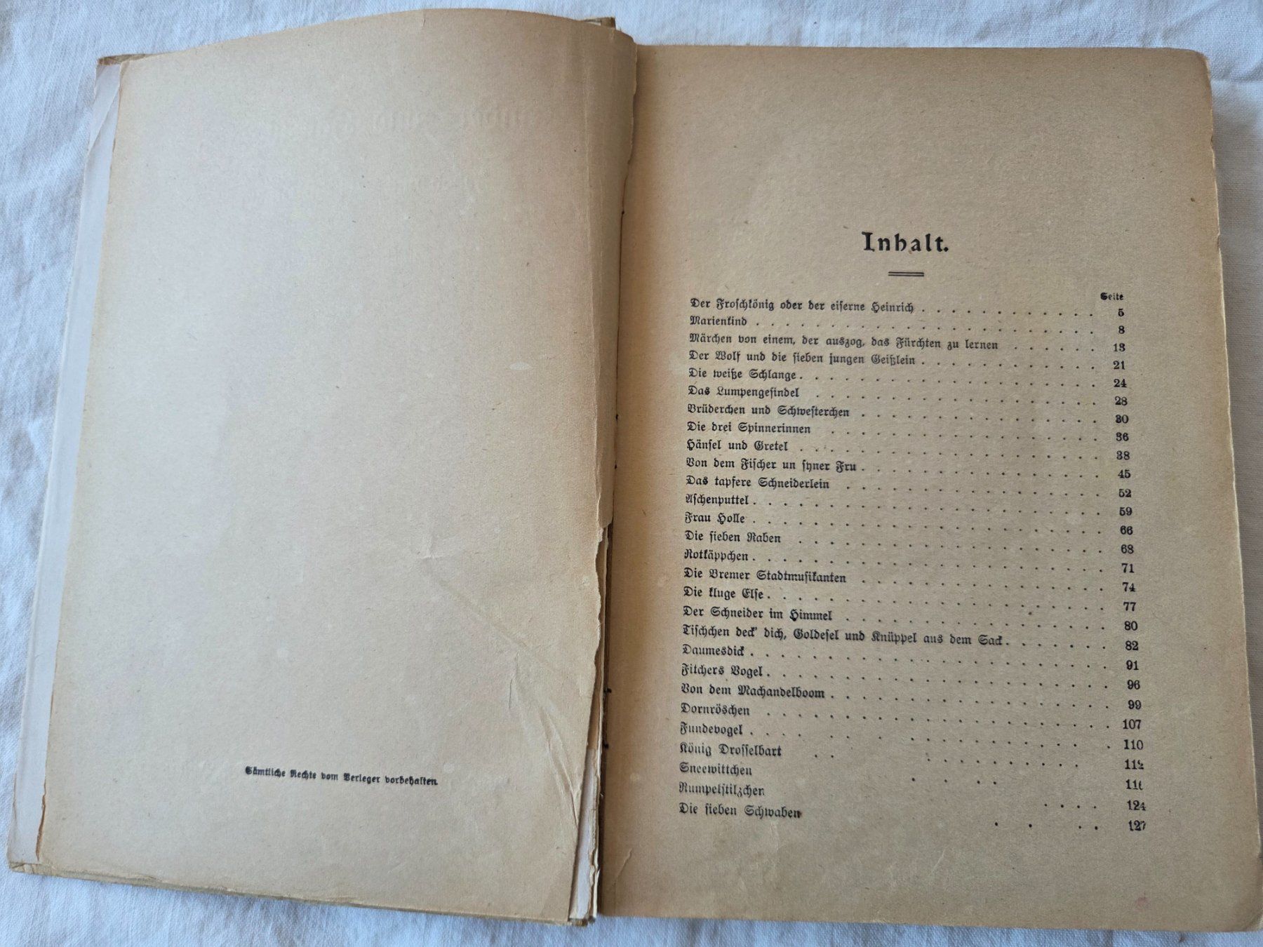 Bücher: Antikes Grimm’s Märchen Buch – Gebraucht aus Bettingen von Wedgetail-Eagle2 2
