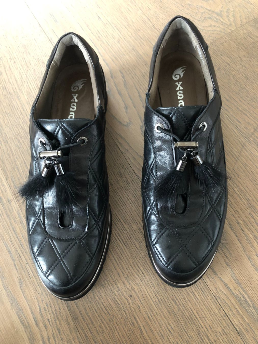 Damenschuhe: Mokassins schwarz Leder Xsa Gr. 39 – Gebraucht aus Samstagern von TAAF 6