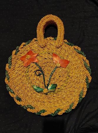 Tasche Freiämter Stroharbeit, sehr schönes seltenes Stück