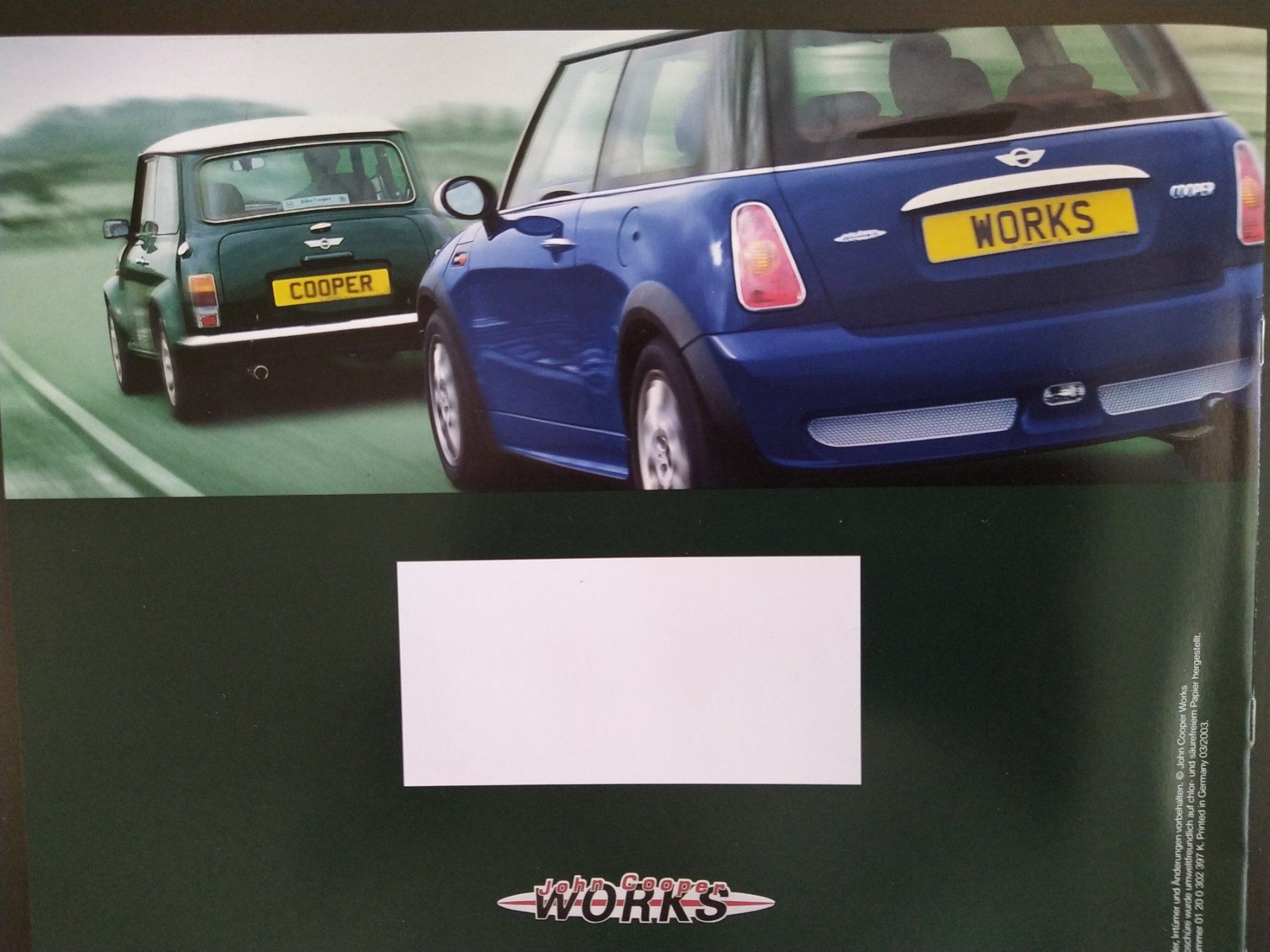 Mini Documenti: Prospekt JOHN COOPER WORKS TUNING Mini Cooper S, 2003 – Usato da Bern venduto da micky031 3