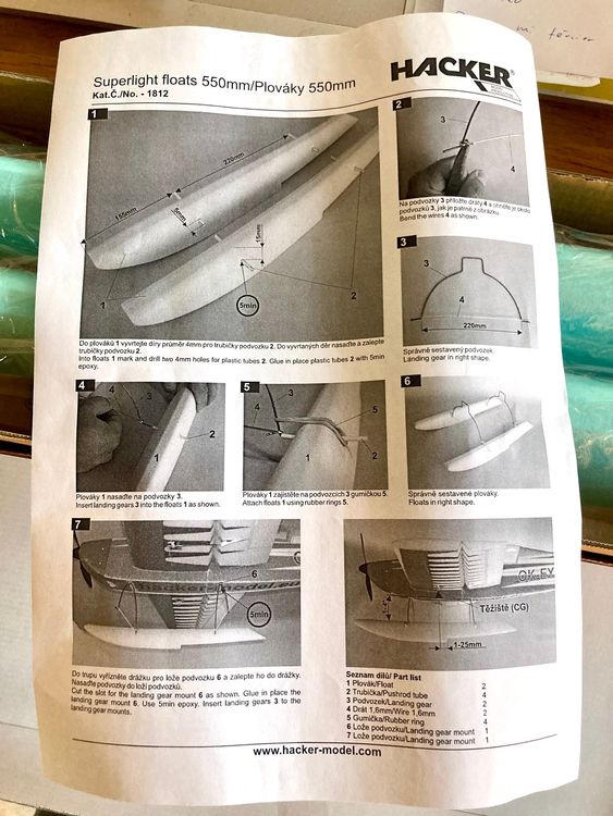 Hacker RC Modellbau: Hacker Superlight Floats 550mm - flotteur pour avion rc – Neu und originalverpackt aus Trélex von Arnaudyak 3