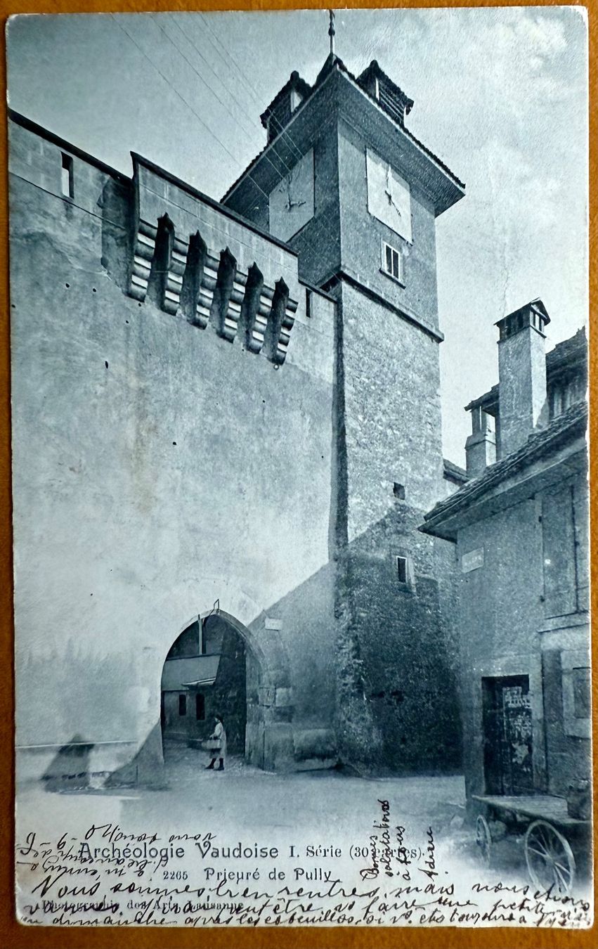 Cartoline postali: Pully - Prieuré - animée 1904 – Usato da Lutry venduto da Ediego