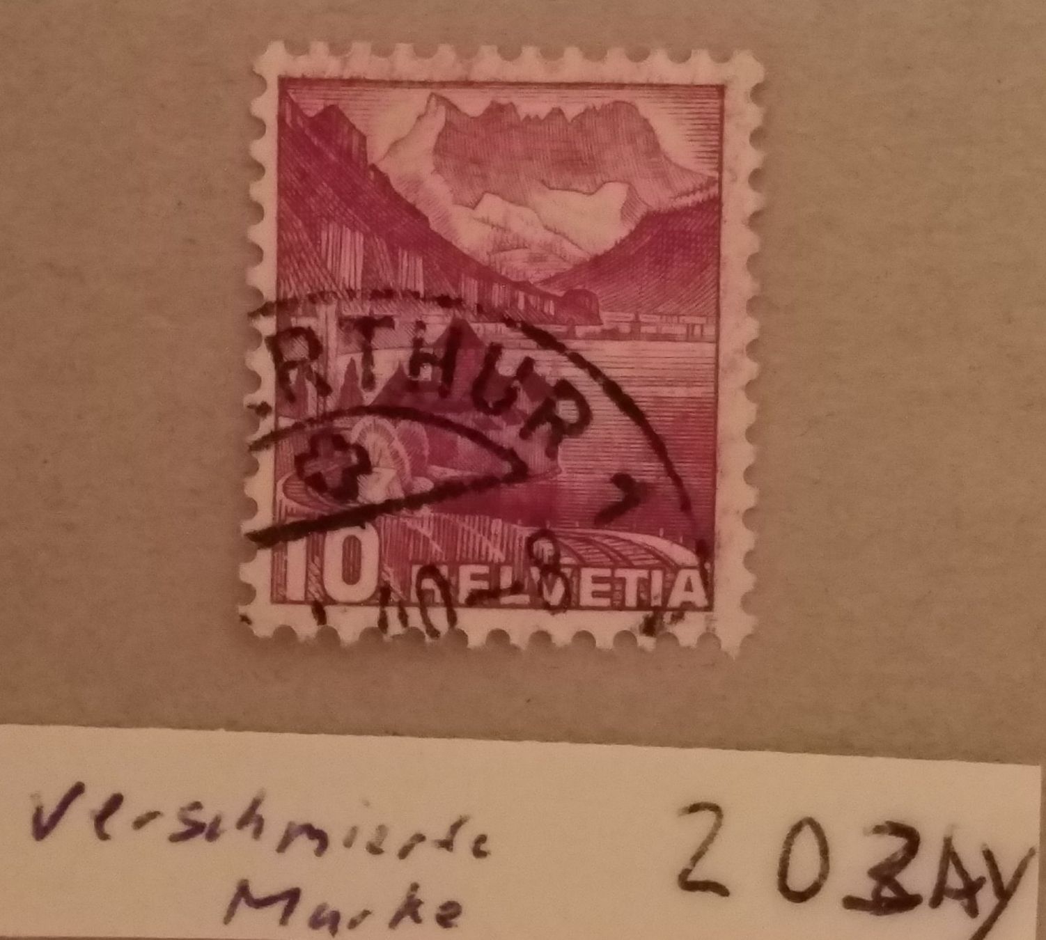 Alle Briefmarken: 576) Abart  verschmierte Marke – Gebraucht aus Baden von Eggi