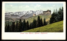 AK Gäbris /Appenzell, Berglandschaft mit Gasthaus