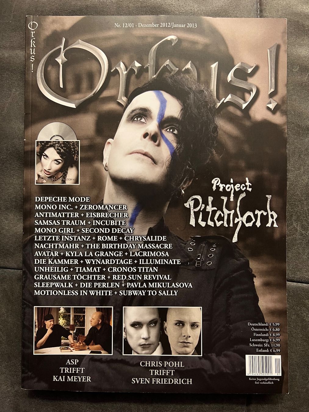 CD: Orkus! Nr. 12/01 Dezember 2012/Januar 2013 + CD 85 – Nuovo (secondo la descrizione) da Zürich venduto da rigani