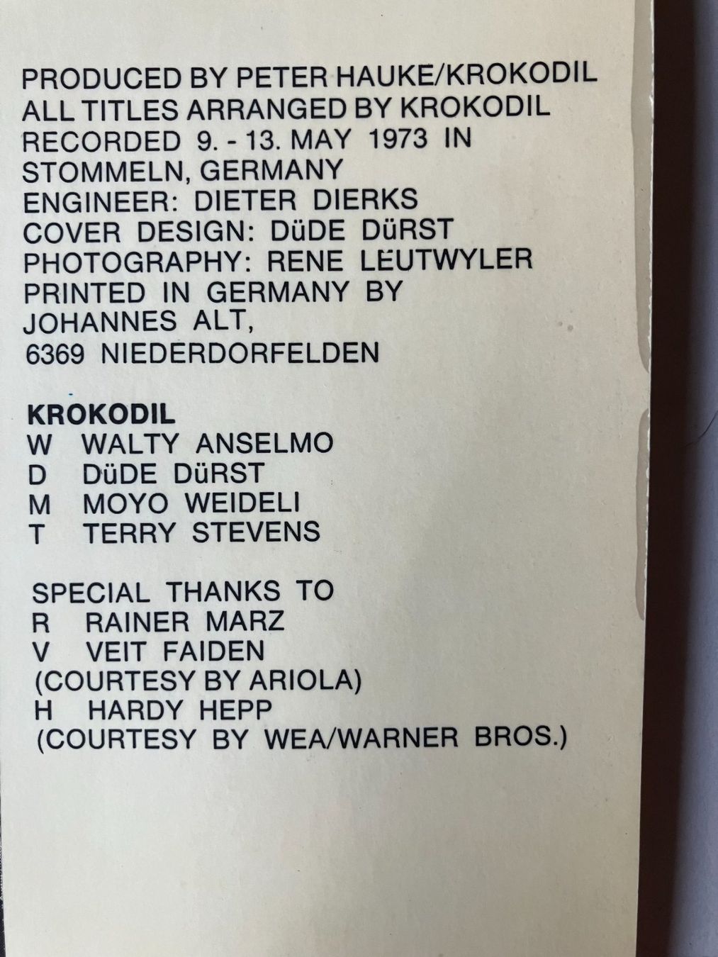 Dischi in vinile: Krokodil – Usato da Aarwangen venduto da Jukebox3 5