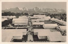 Ausblick Aussichtsturm auf die Alpen Bern 1928