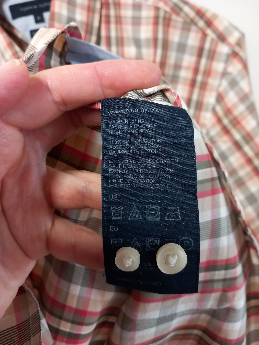 Tommy Hilfiger Camicie: Kurzarmhemd Tommy Hilfiger Gr.M, Baumwolle, kariert – Usato da Gwatt (Thun) venduto da umwelt-brocki 4