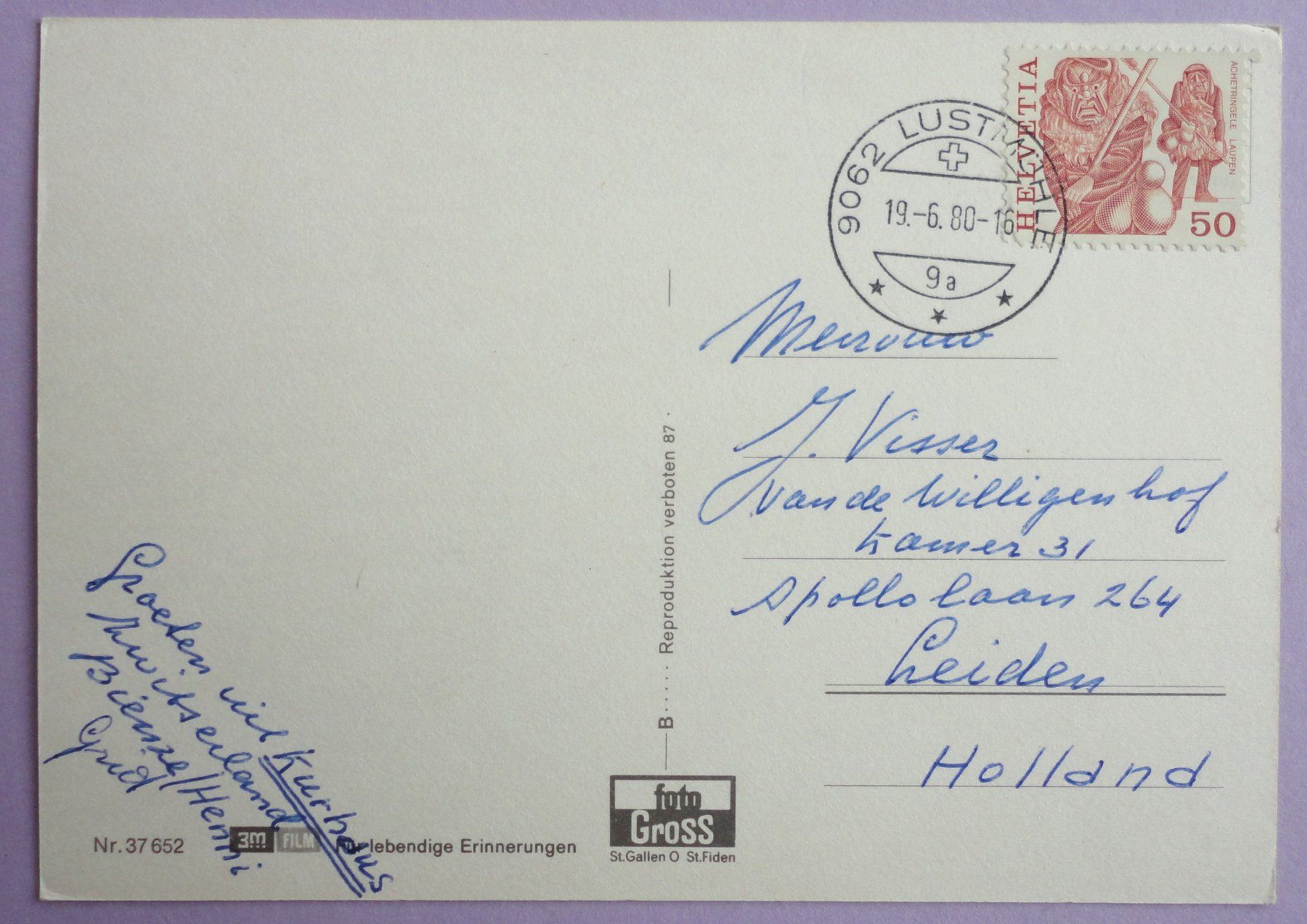 Cartoline postali: Teufen – Usato da Fétigny venduto da Billy2miny 1