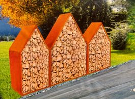 Kaminholzregal Edelrost 180x144x35 cm neu
