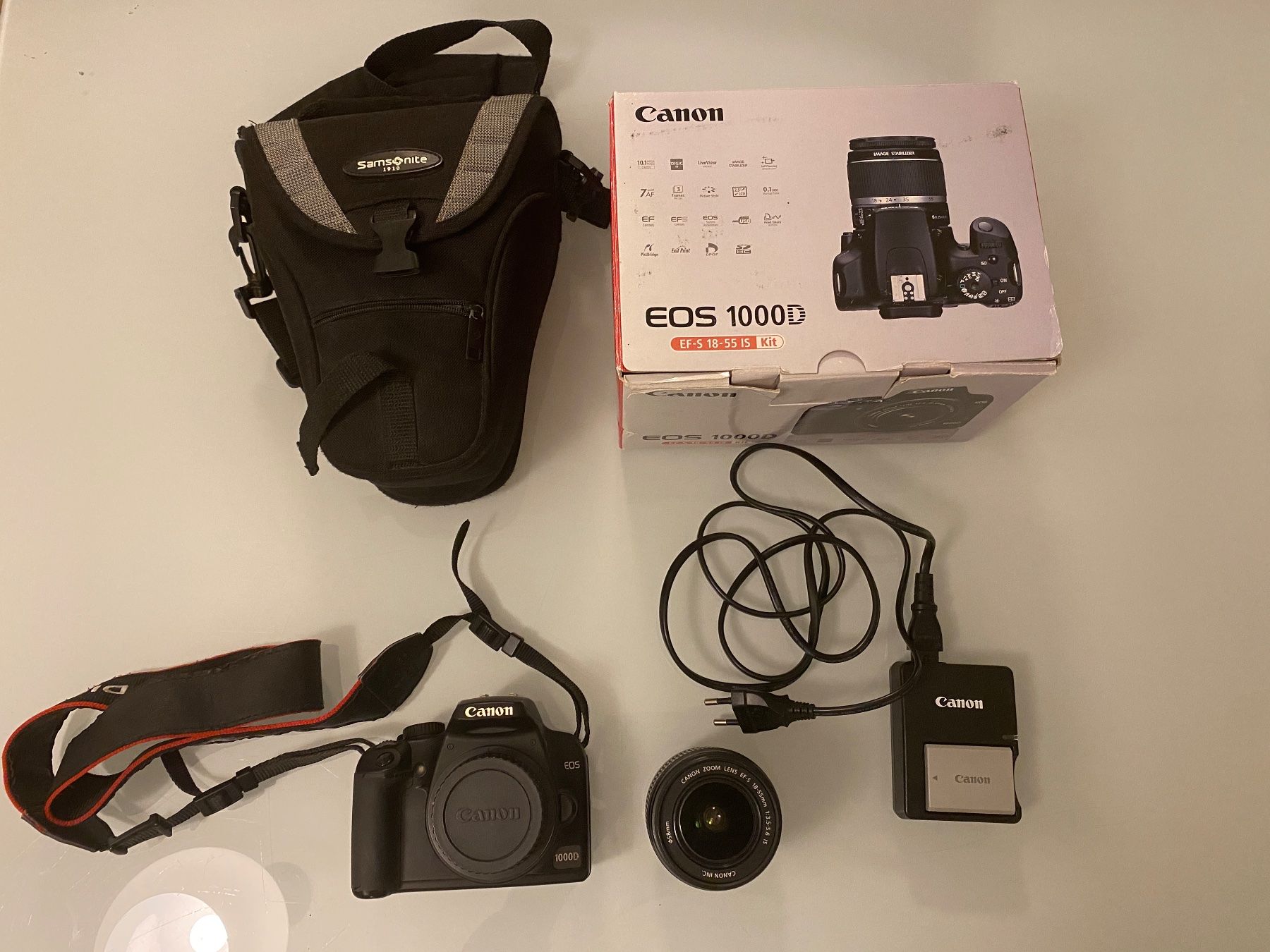Canon EOS 1000D Kamera Set inkl. 18–55mm Objektiv + Zubehör (Gebraucht ...