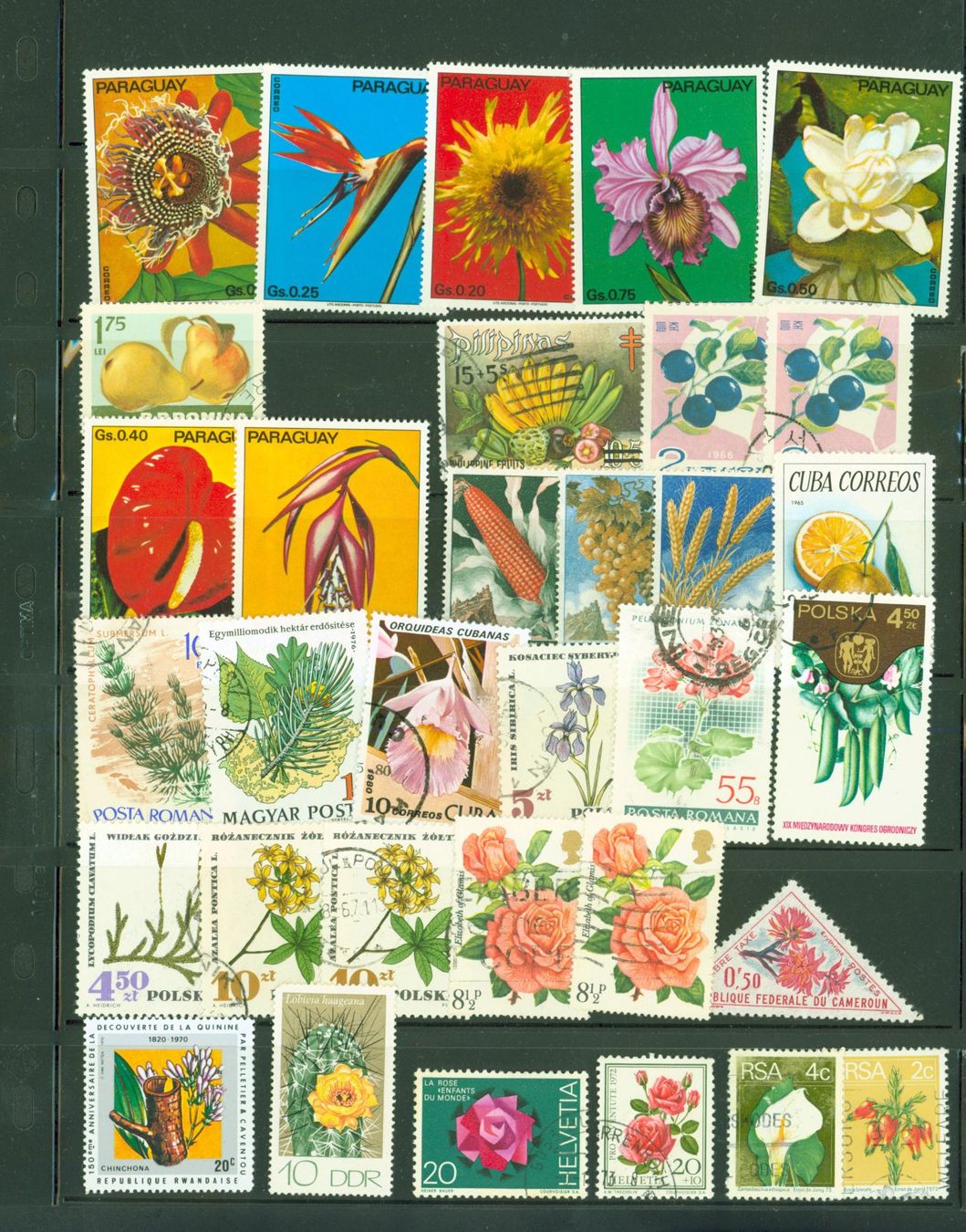 Alle Briefmarken: Briefmarken mit Blumensujets (Q869) – Gebraucht aus Seuzach von Harri19