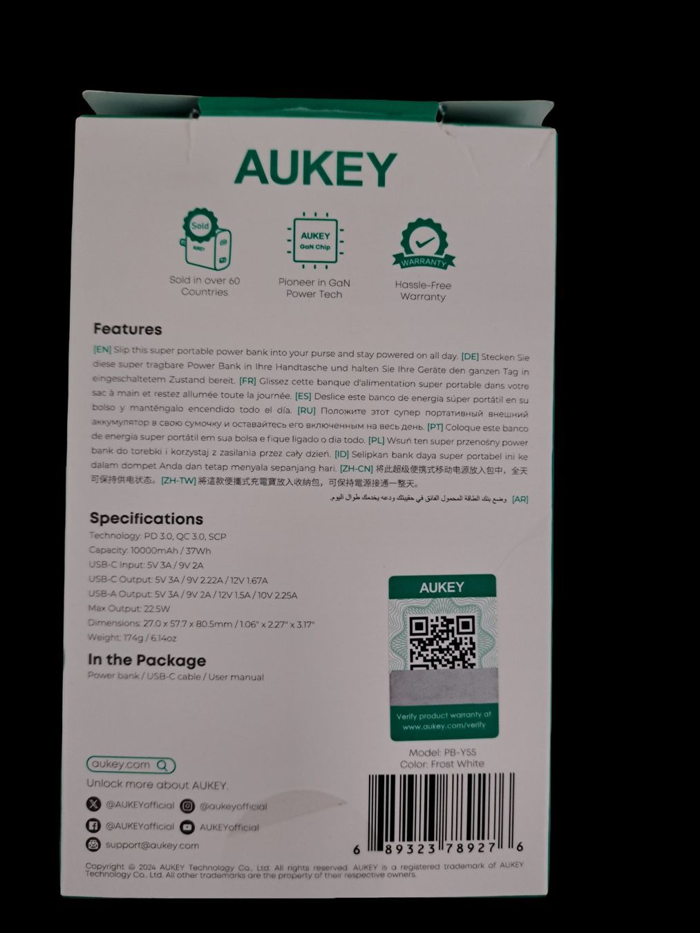 Aukey Batterie: AUKEY Powerbank Spark Mini 10000 Mod. PB-Y55 – Nuovo (secondo la descrizione) da Männedorf venduto da Restwert_Maennedorf 6
