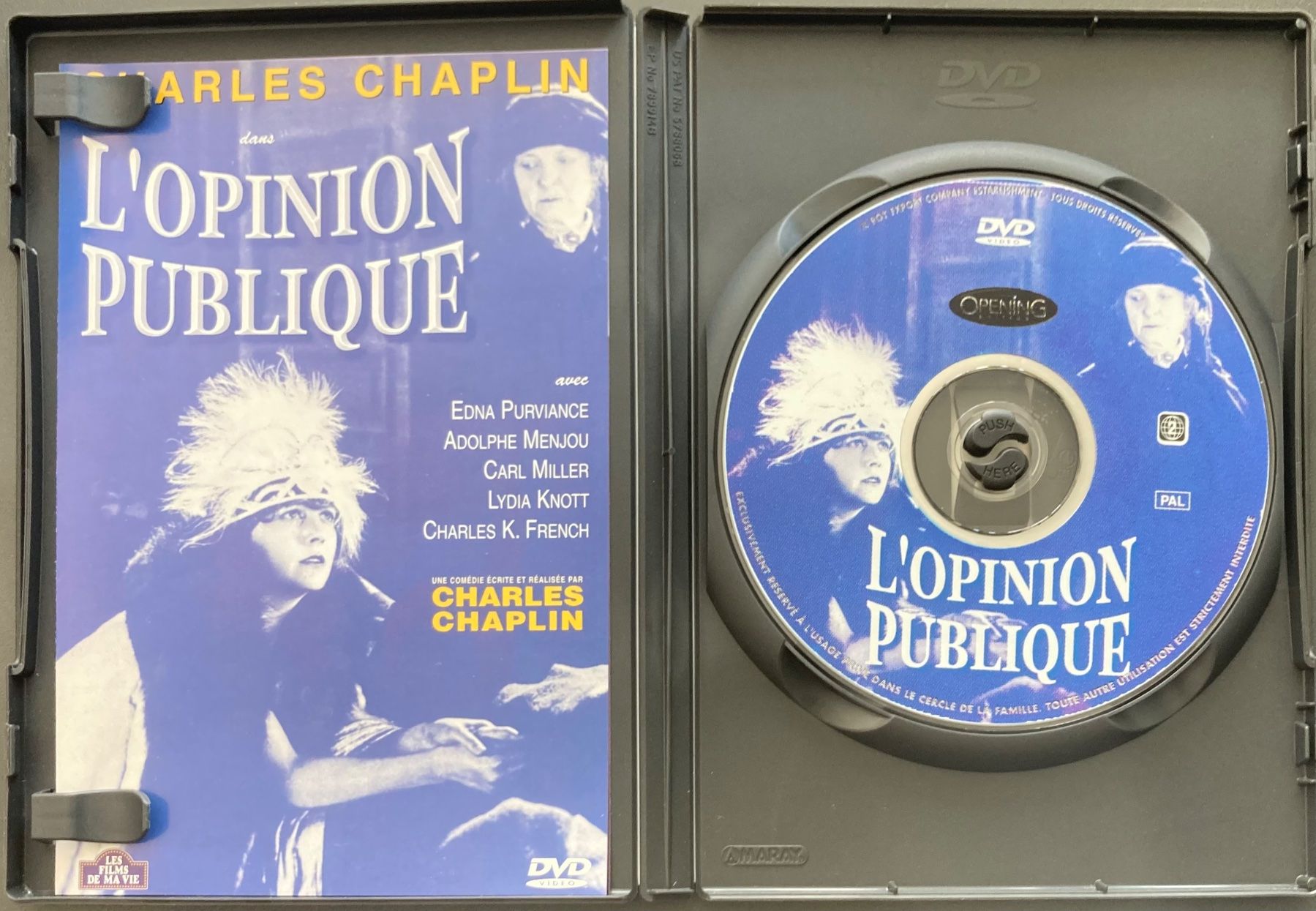 Tutti i DVDs: CHARLES CHAPLIN - L'OPINION PUBLIQUE – Usato da Poliez-Pittet venduto da Newtown-Records 2