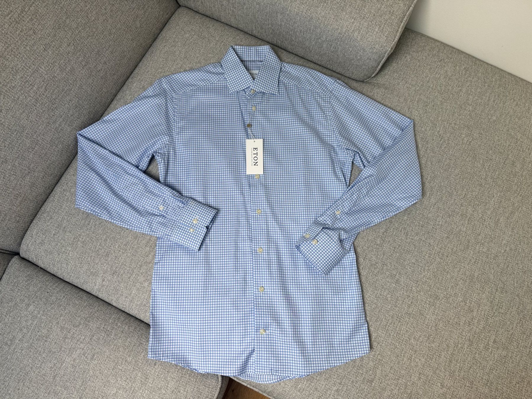 Camicie: Eton Hemd, Grösse 37, Slim Fit, NEU – Nuovo e nell'imballaggio originale da Biel-Benken BL venduto da Aplus0 1