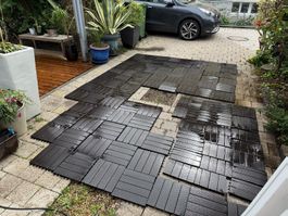 Terrassenfliesen PREMIUM, Bodenplatten WPC 103 Stk.