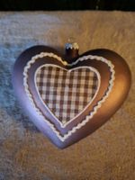 Lila Herz aus Glas,Vintage Shabby Chic Style ,Muttertag usw.