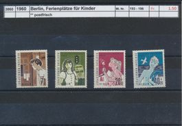 1960 Berlin, "Ferienplätze für Kinder", ** postfrisch