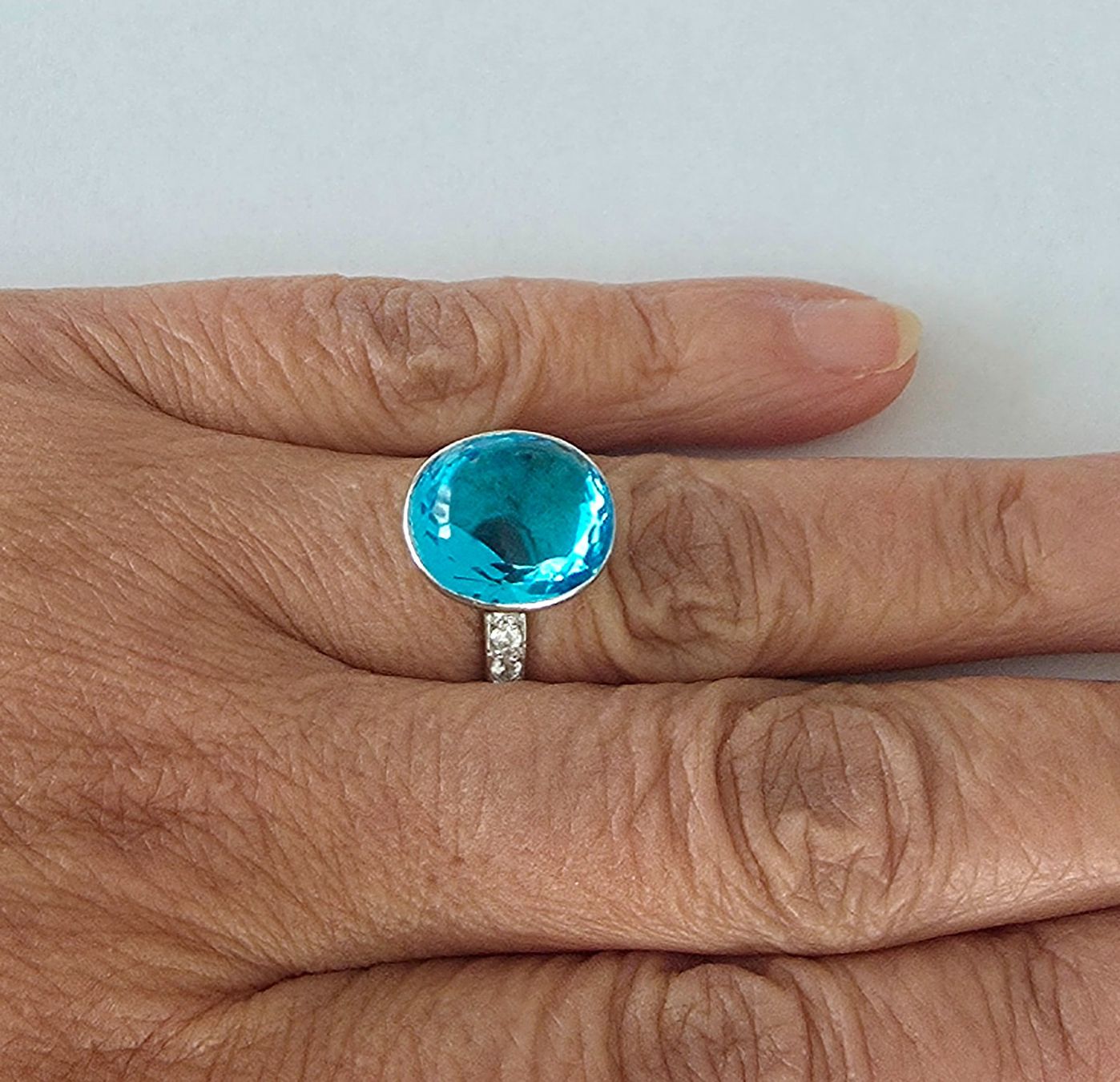 Anelli: Silberring (925) mit blauem Topas - NEU – Nuovo e nell'imballaggio originale da Uetikon am See venduto da Coralreef 7