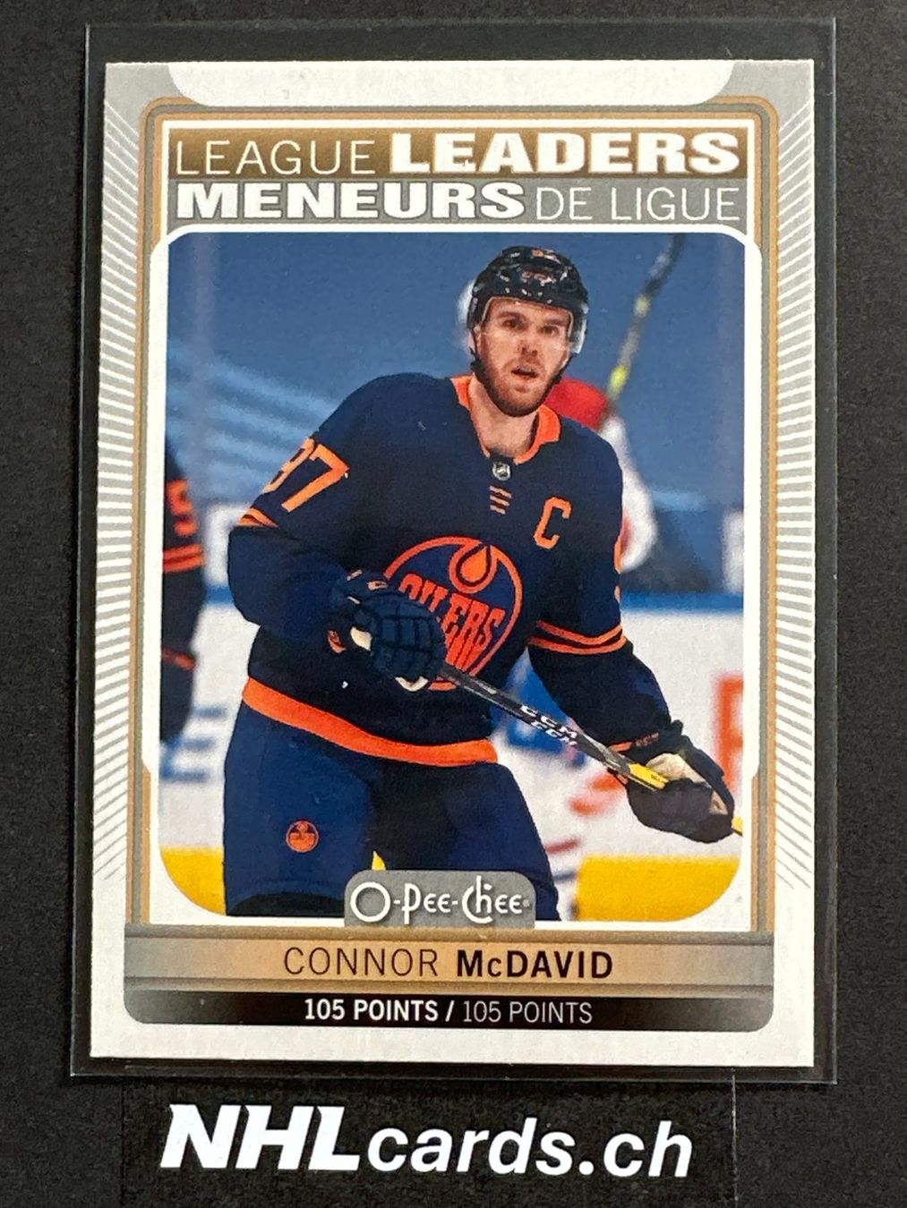 NHL Carte collezionabili: Connor McDavid NHL League Leaders Insert Card – Usato da Belp venduto da nhlcards.ch