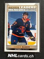 Connor McDavid NHL League Leaders Insert Card