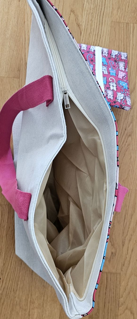 Borse: Canvas Strandtasche / Freizeittasche mit kleinem Beutel – Nuovo e nell'imballaggio originale da Grosshöchstetten venduto da Chaotik-Reptil 2