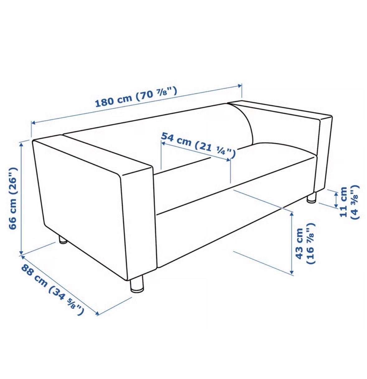 Ikea Divani: IKEA KLIPPAN Sofa (180 cm, weiss) – Usato da Uster venduto da Shadowknight 3