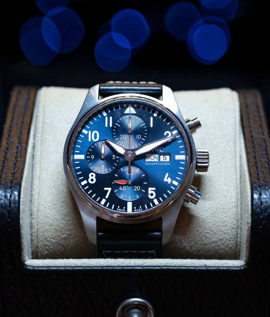 IWC Orologi: IWC Pilot Watch Chronograph 41 Blue Fullset – Usato da Lupfig venduto da nik_7sxm