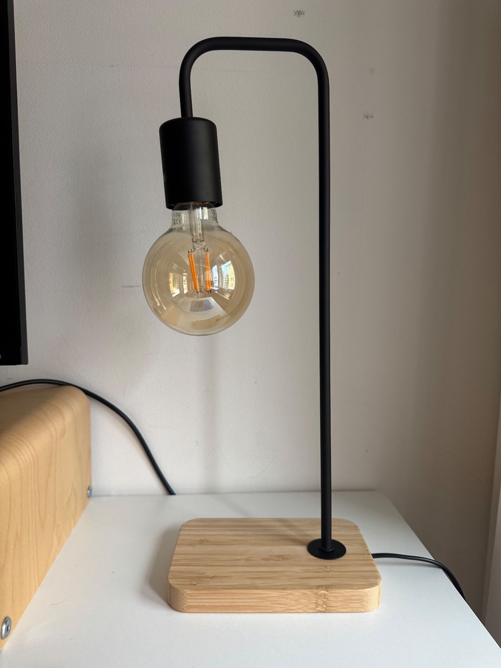 Lampen: Table lamp, black/bamboo – Gebraucht aus Zürich von let_l7hl 1