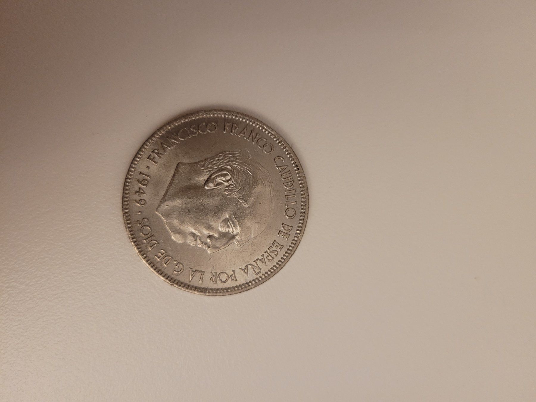 Tutti le monete: Spanien 1949 5 Pesetas Franco – Usato da Inwil venduto da Flower2325