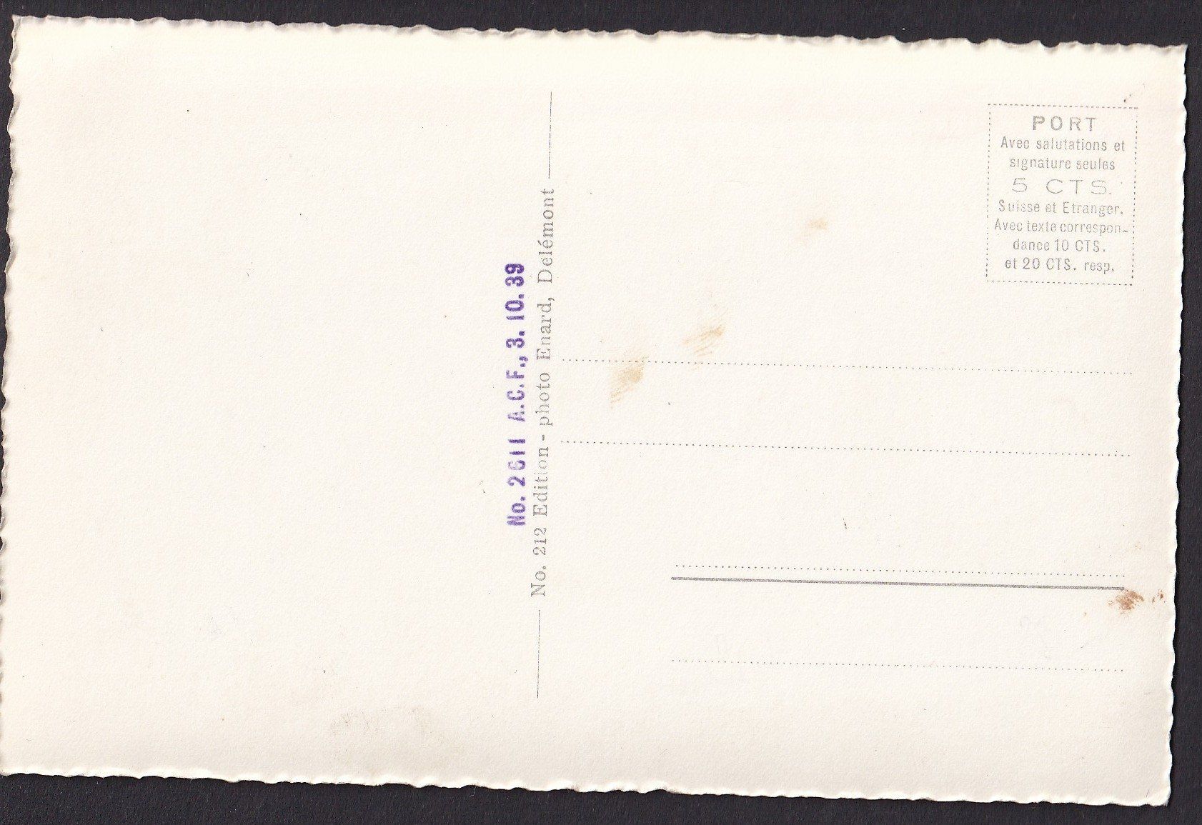 Cartoline postali: St. Ursanne Vue générale – Usato da Olten venduto da clotaldi 1