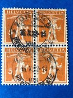 CH1921 - Fils de Tell bloc de 4 oblitéré 16.10.1922 - Zu 152