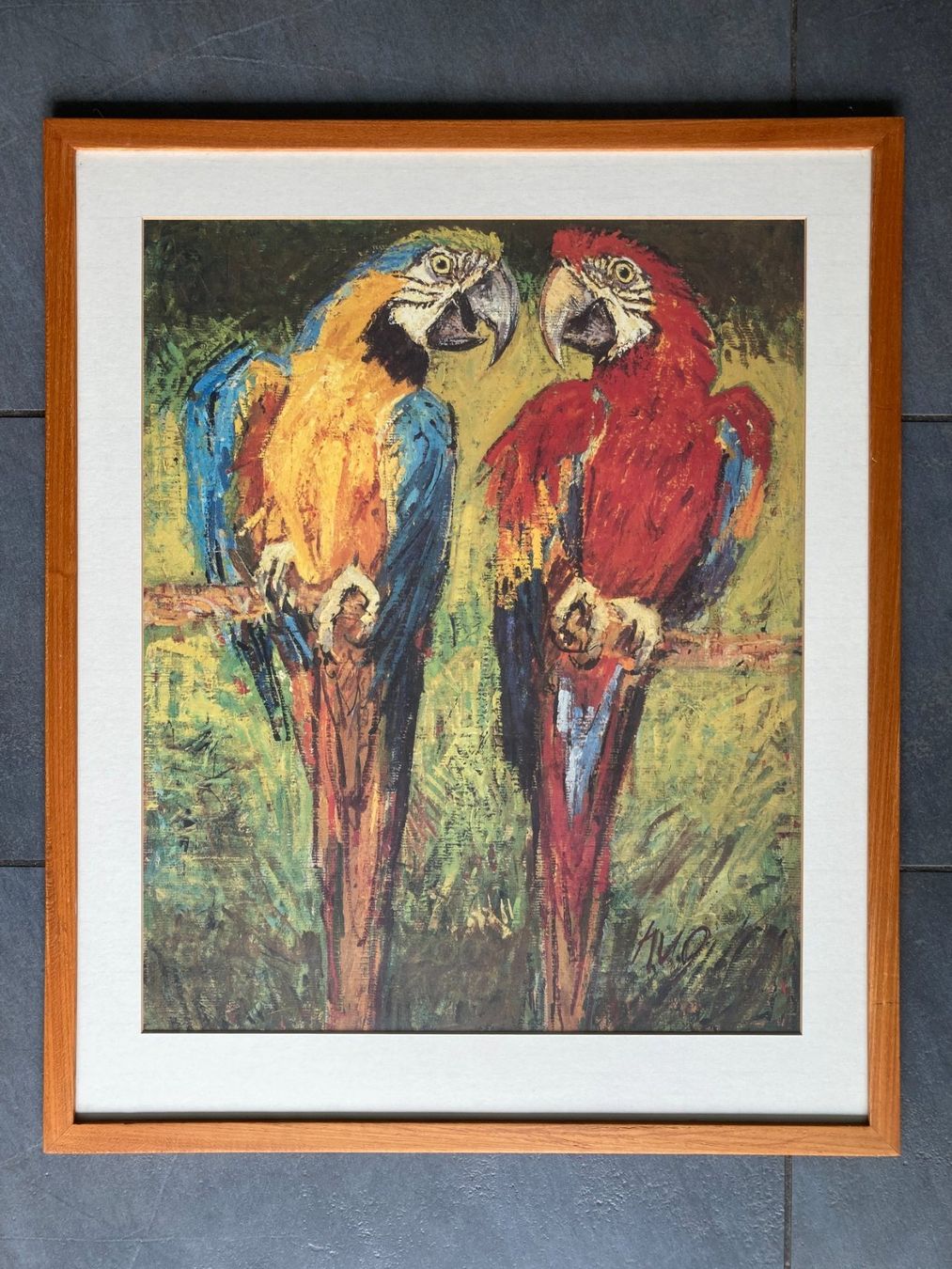 Foto & Immagini: Fritz Hug  Kunstdruck  Papageien  Ara – Usato da Subingen venduto da ArtBead 2