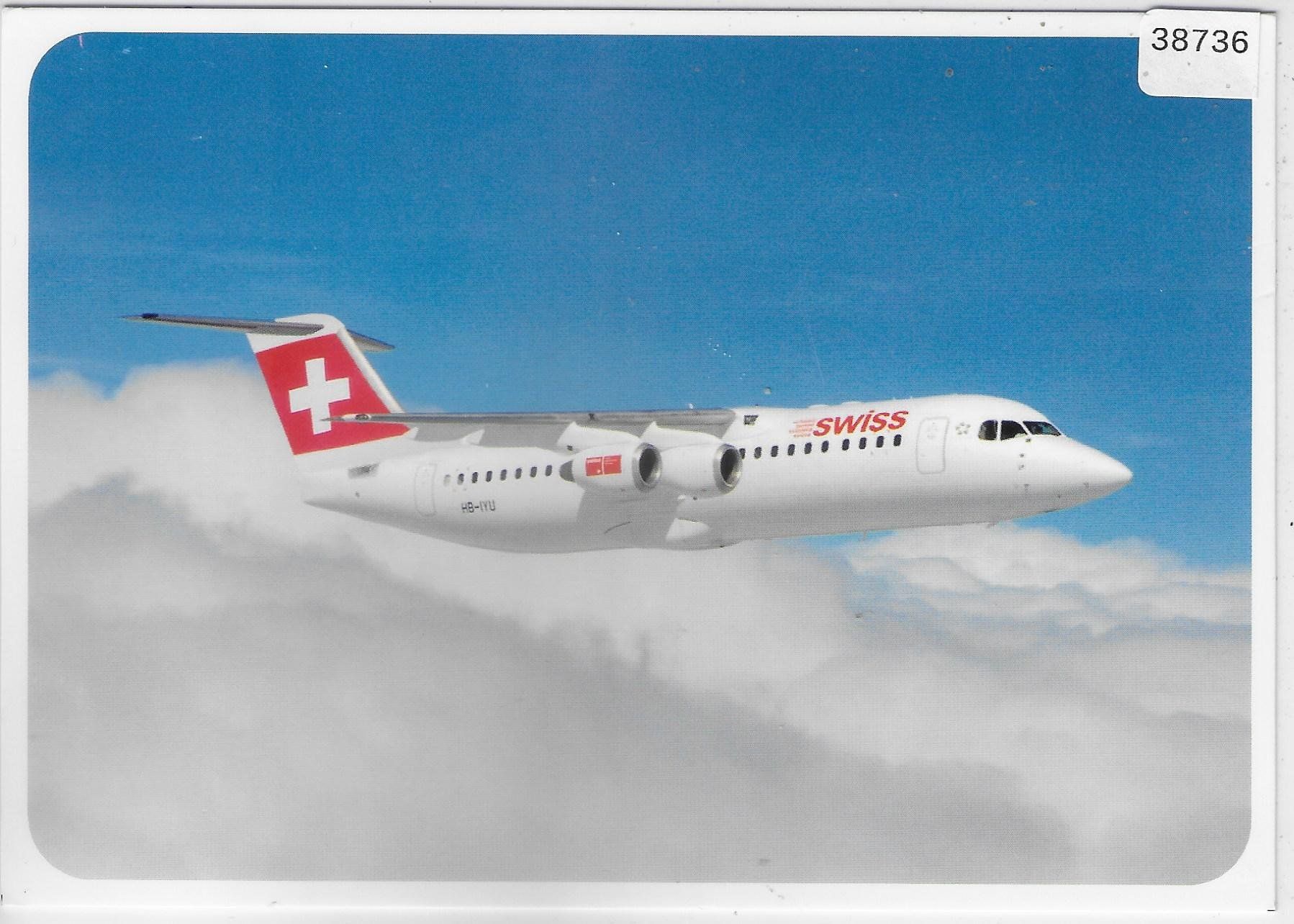 Ansichtskarten: Swiss - Avro RJ 100 – Gebraucht aus Ettingen von Kartenplanet